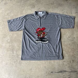 Vtg Y2K NOIZ Unlimited Hip Hop Rap Polo quarter zip XL Gray